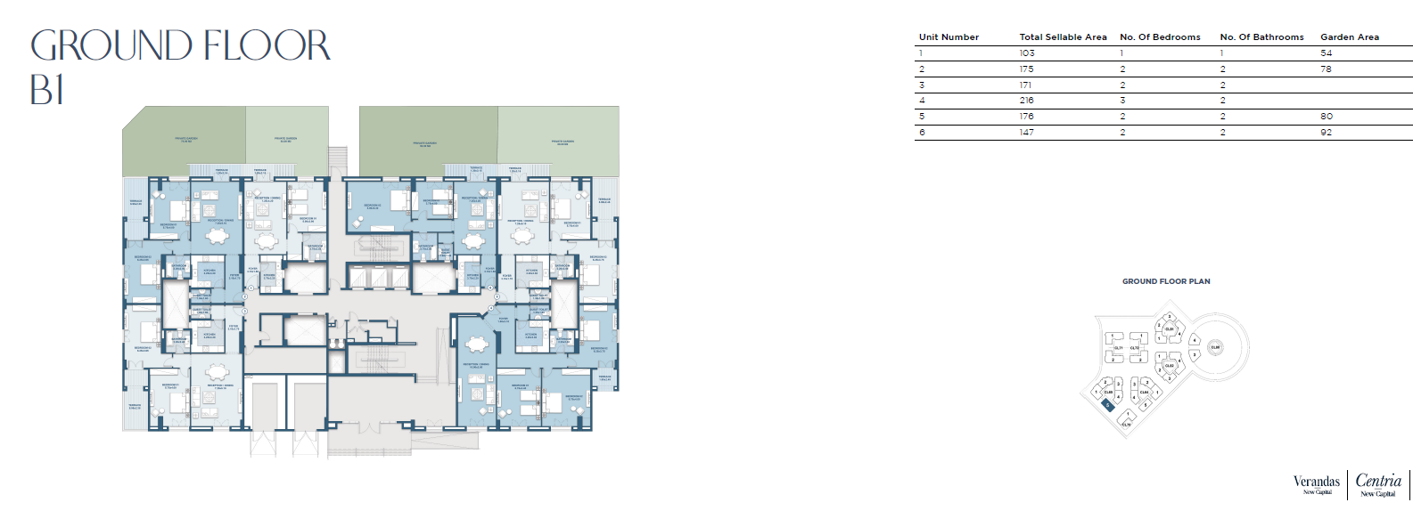 Floor Plan - New Garden City New Capital Compound City Edge Real Estate