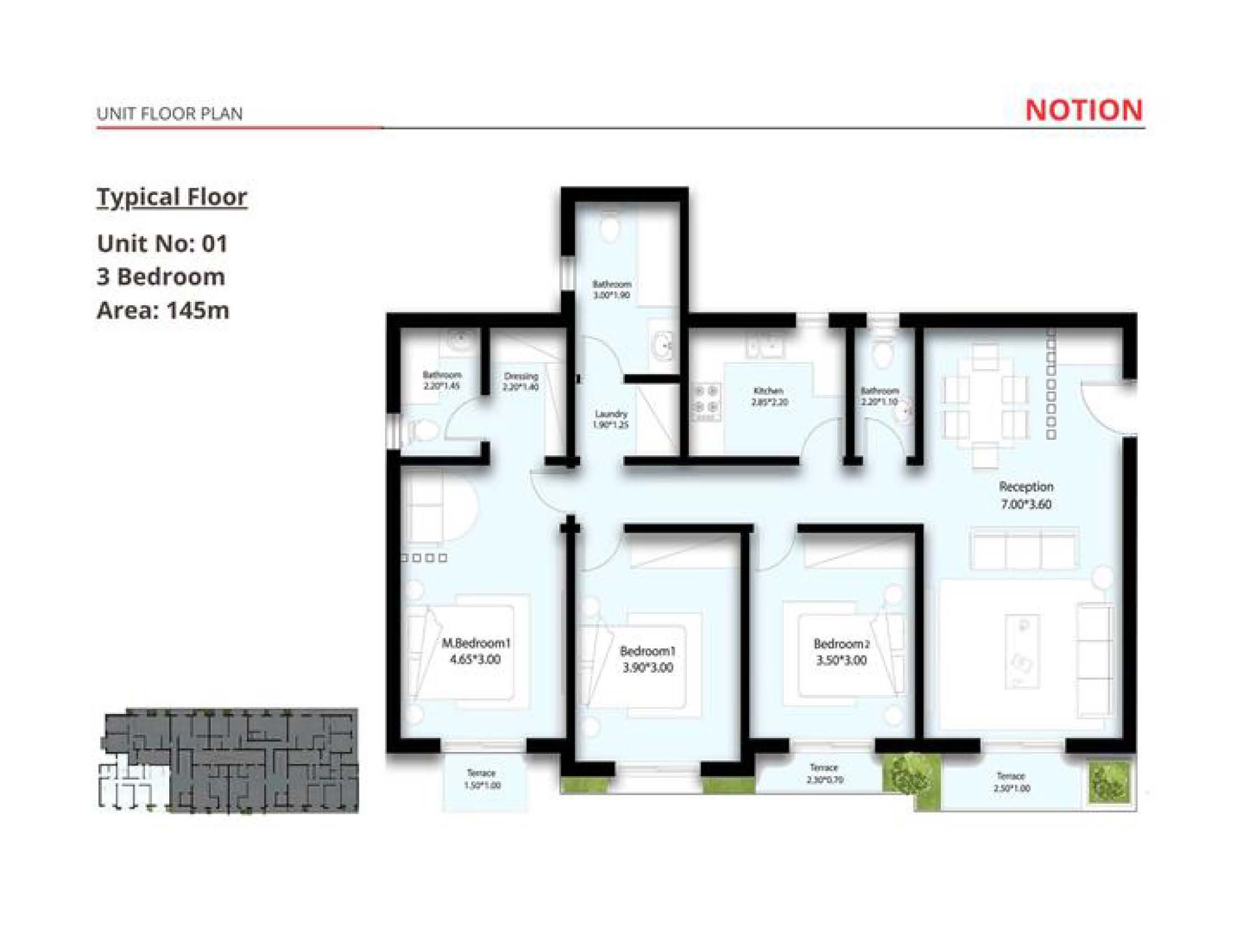 Floor Plan - Notion New Cairo Compound Town Writers