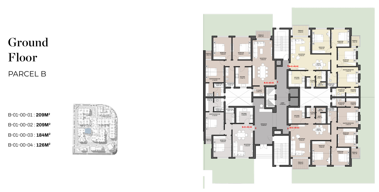 Floor Plan - Garnet Residence New Cairo Compound Jadeer Group
