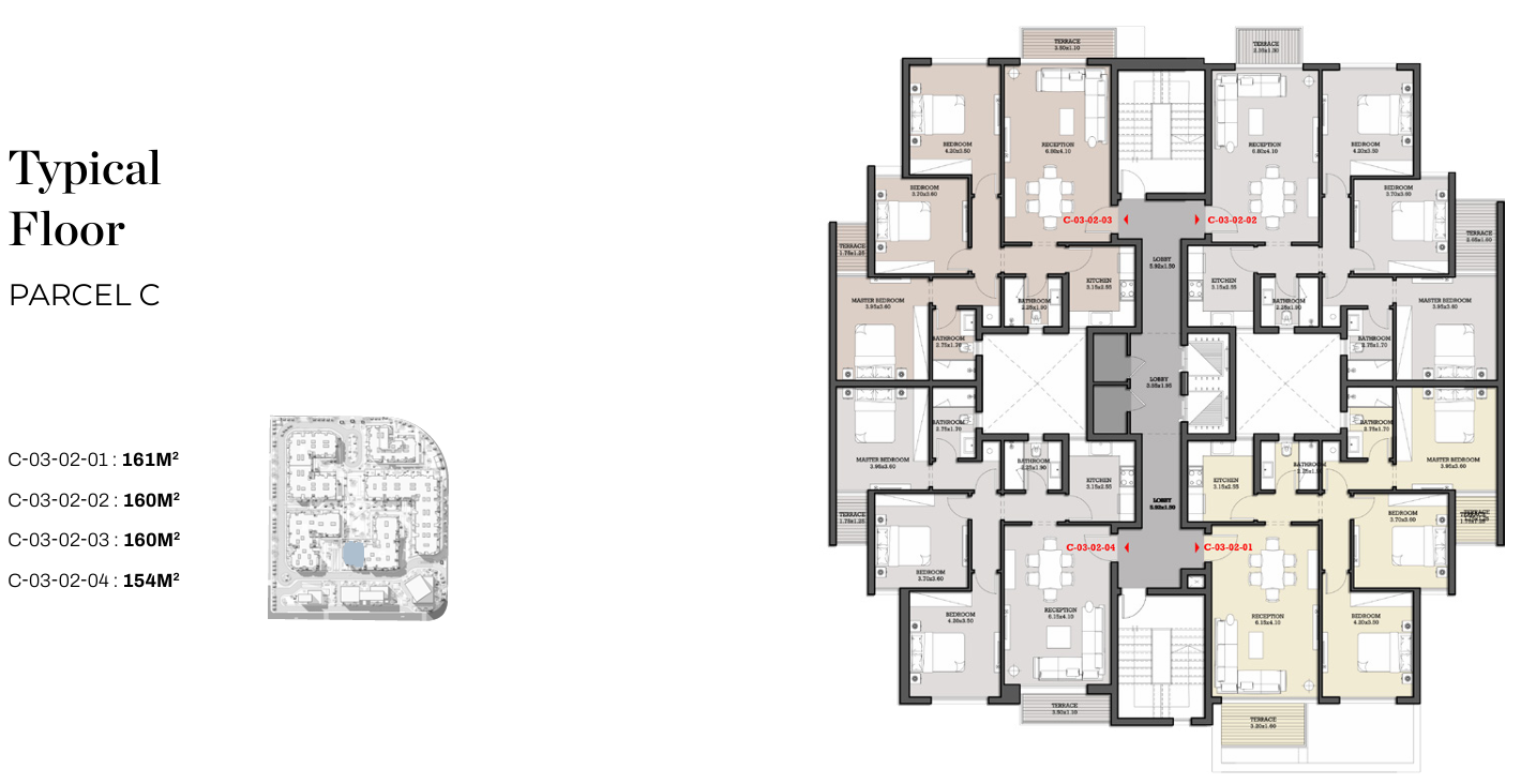 Floor Plan - Garnet Residence New Cairo Compound Jadeer Group