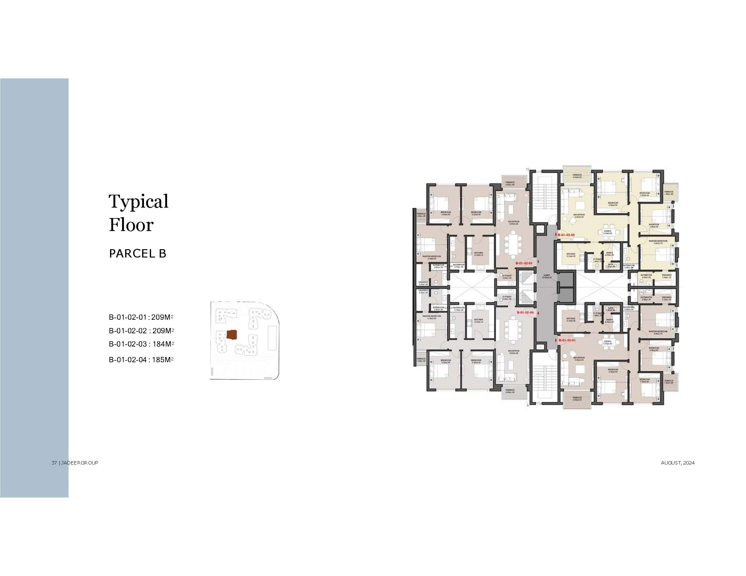 Floor Plan - Garnet Residence New Cairo Compound Jadeer Group