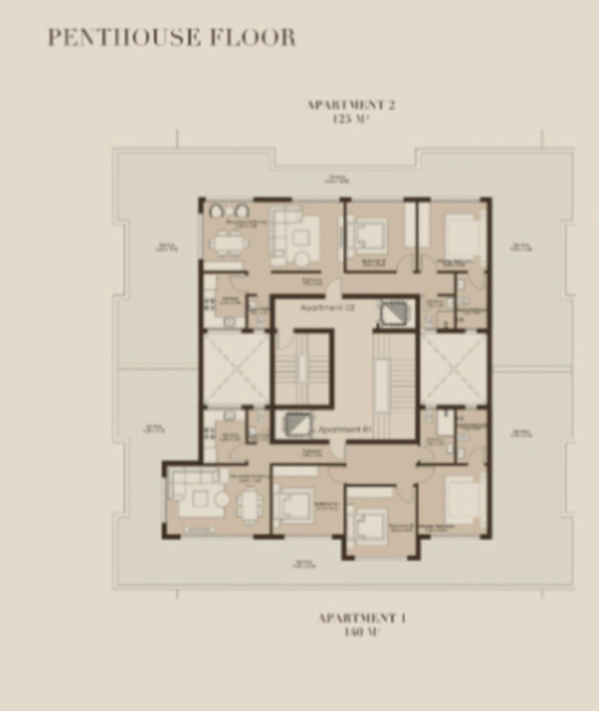 Plan 23 - The Crest New Cairo Compound Il Cazar Development