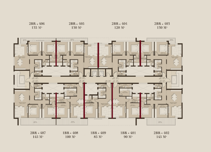Floor Plan - The Crest New Cairo Compound Il Cazar Development