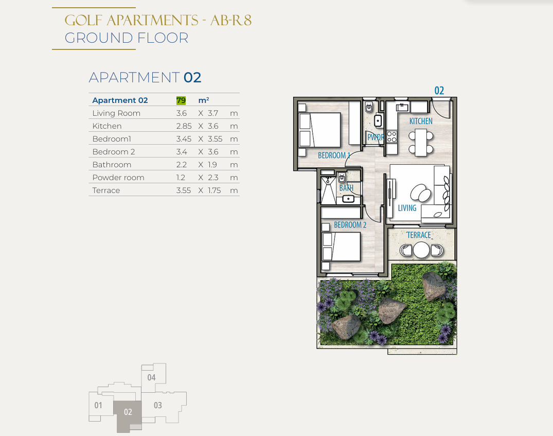 Floor Plan - قرية ساوث ميد ايجيبت الساحل الشمالي طلعت مصطفى جروب - South Med Egypt North Coast Village