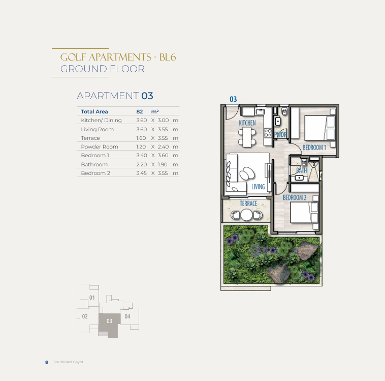 Floor Plan - قرية ساوث ميد ايجيبت الساحل الشمالي طلعت مصطفى جروب - South Med Egypt North Coast Village