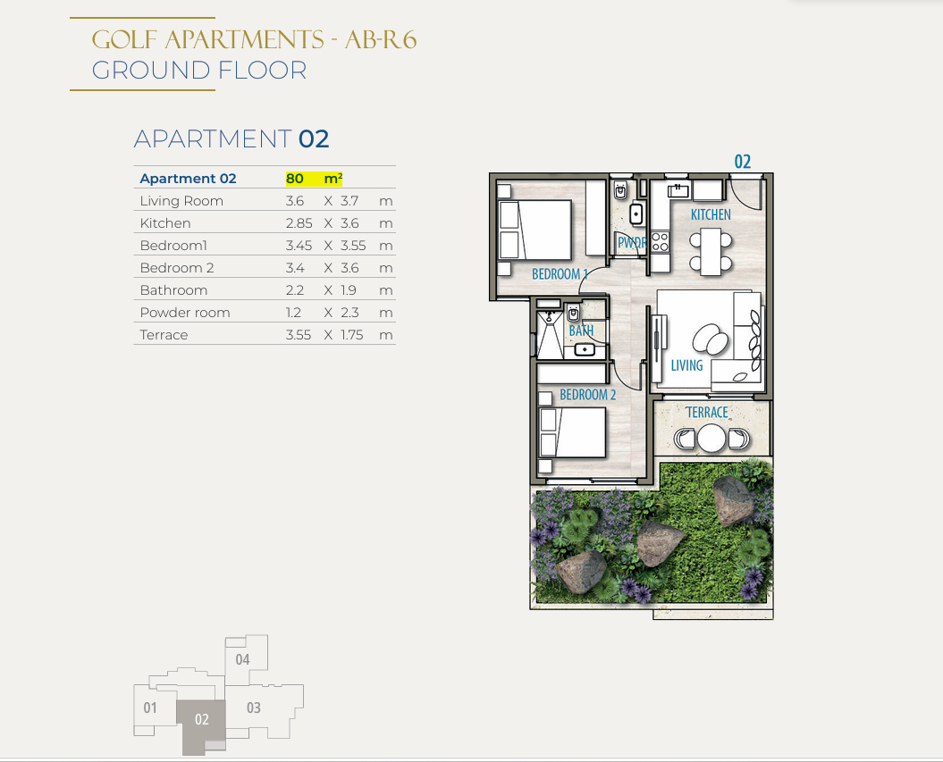 Floor Plan - قرية ساوث ميد ايجيبت الساحل الشمالي طلعت مصطفى جروب - South Med Egypt North Coast Village