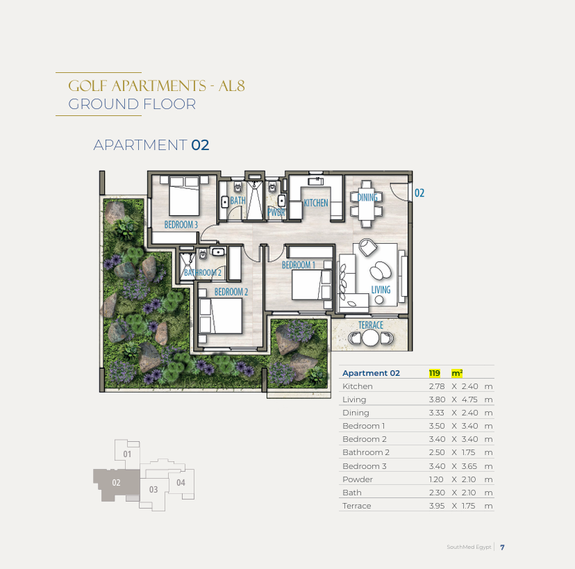 Floor Plan - قرية ساوث ميد ايجيبت الساحل الشمالي طلعت مصطفى جروب - South Med Egypt North Coast Village