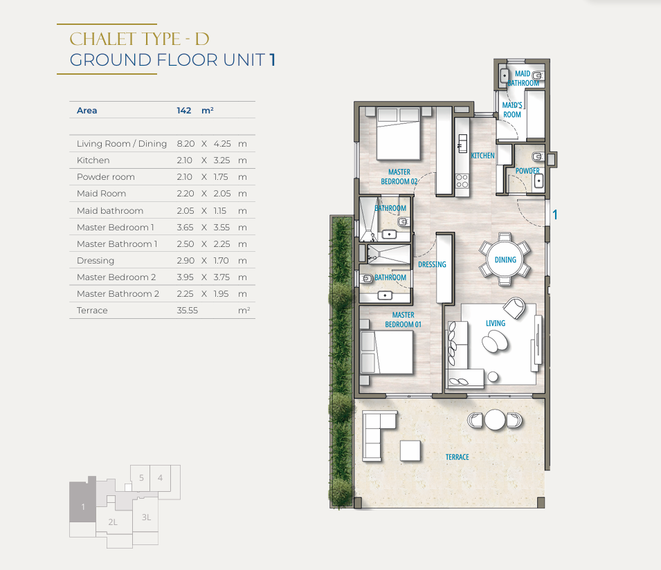 Floor Plan - قرية ساوث ميد ايجيبت الساحل الشمالي طلعت مصطفى جروب - South Med Egypt North Coast Village