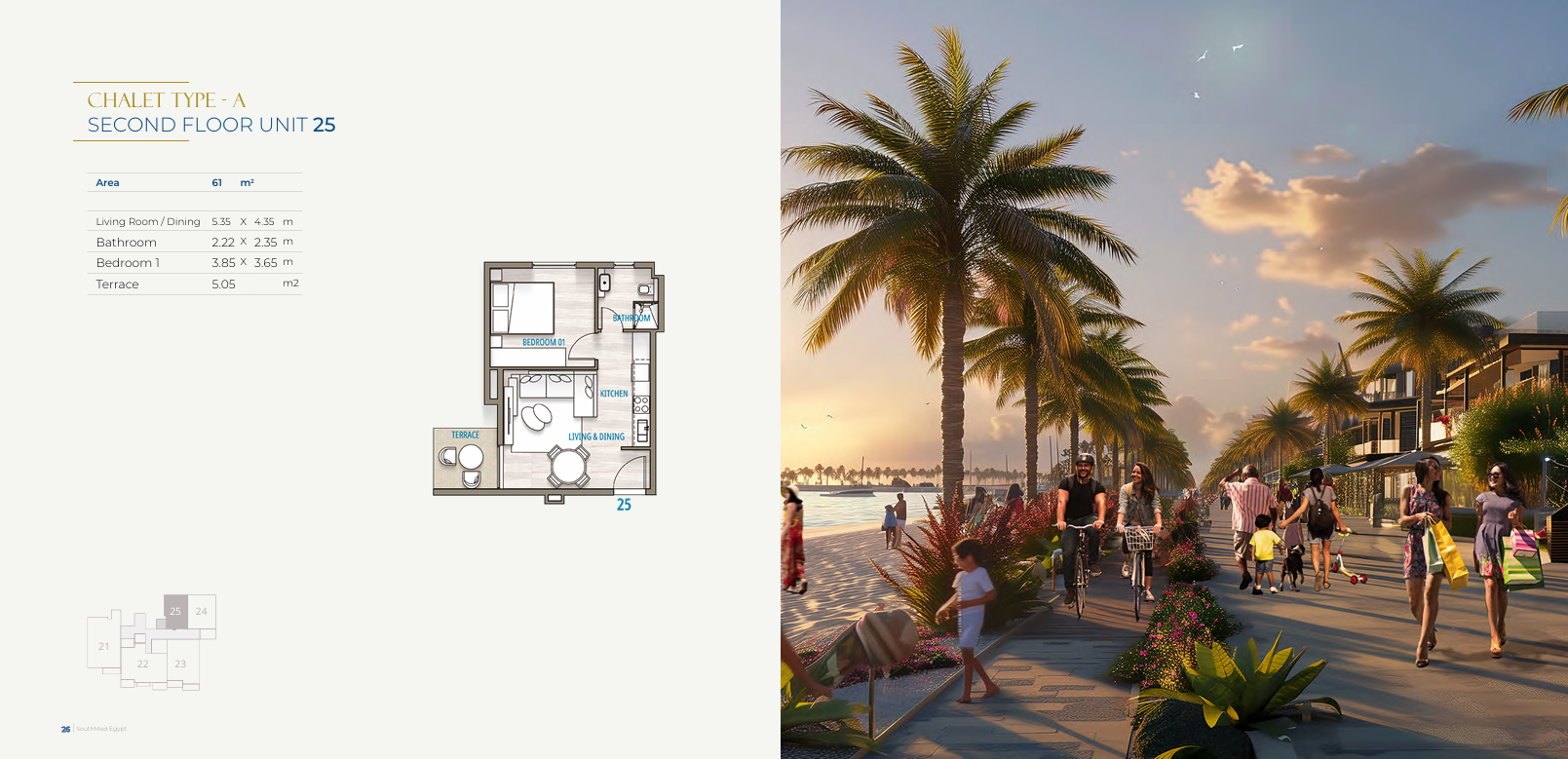 Floor Plan - قرية ساوث ميد ايجيبت الساحل الشمالي طلعت مصطفى جروب - South Med Egypt North Coast Village
