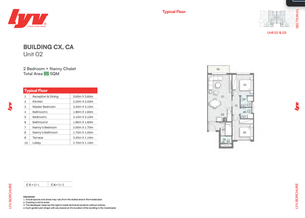 Floor Plan - قرية ليف سيزار رأس الحكمه جيتس - LYV Caesar Village Ras El Hekma