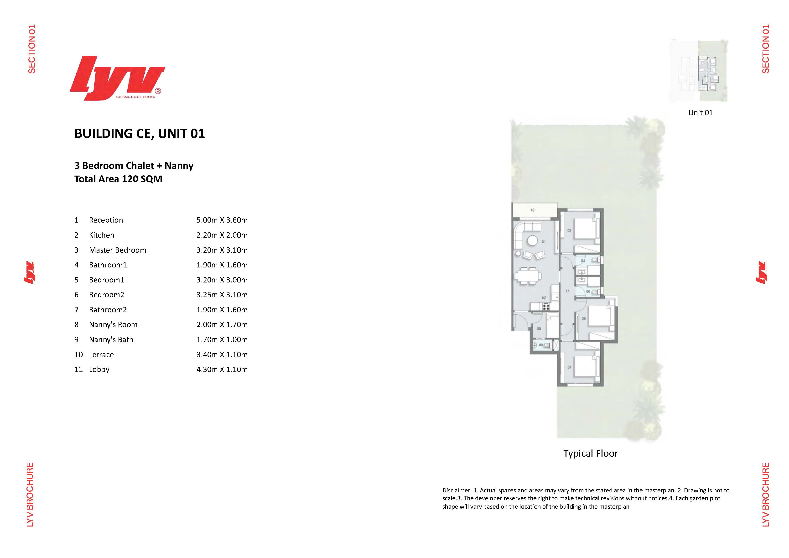 Floor Plan - قرية ليف سيزار رأس الحكمه جيتس - LYV Caesar Village Ras El Hekma