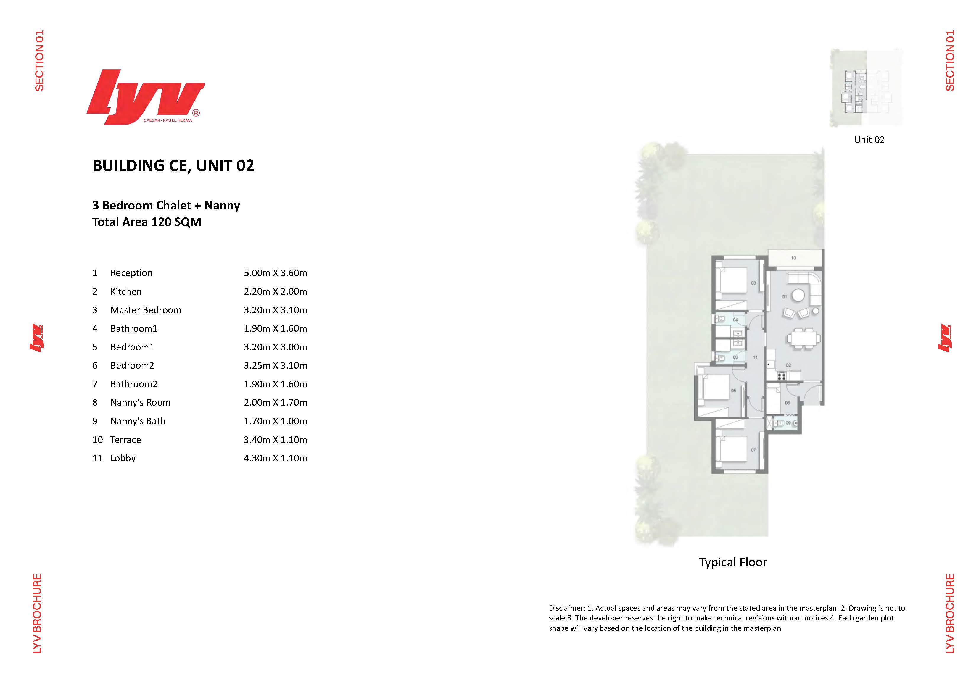 Floor Plan - قرية ليف سيزار رأس الحكمه جيتس - LYV Caesar Village Ras El Hekma