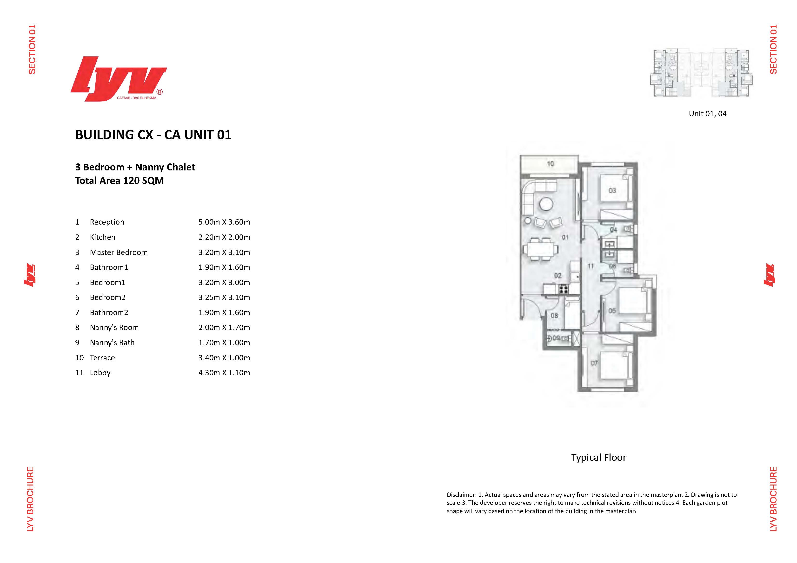 Floor Plan - قرية ليف سيزار رأس الحكمه جيتس - LYV Caesar Village Ras El Hekma