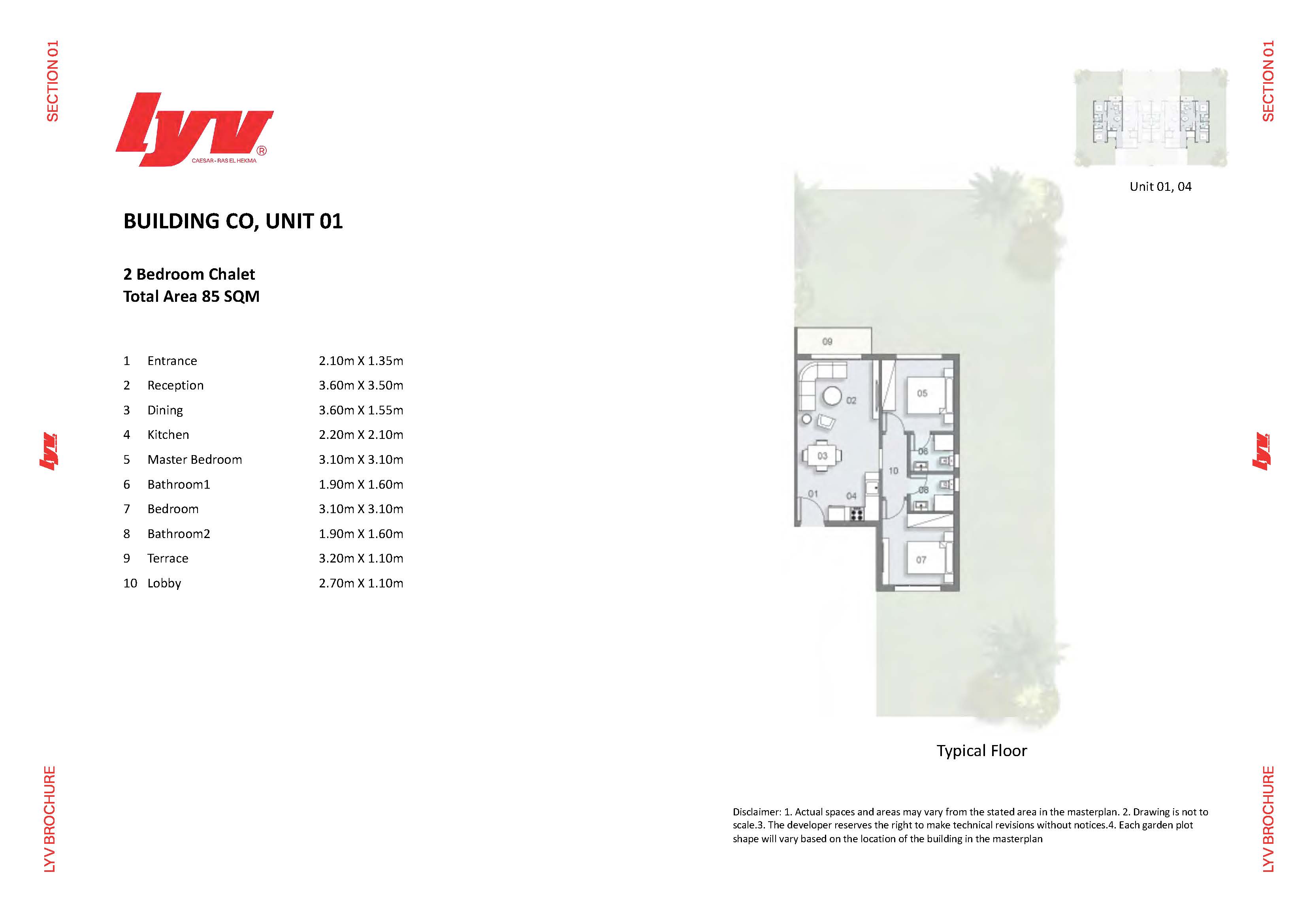 Floor Plan - قرية ليف سيزار رأس الحكمه جيتس - LYV Caesar Village Ras El Hekma