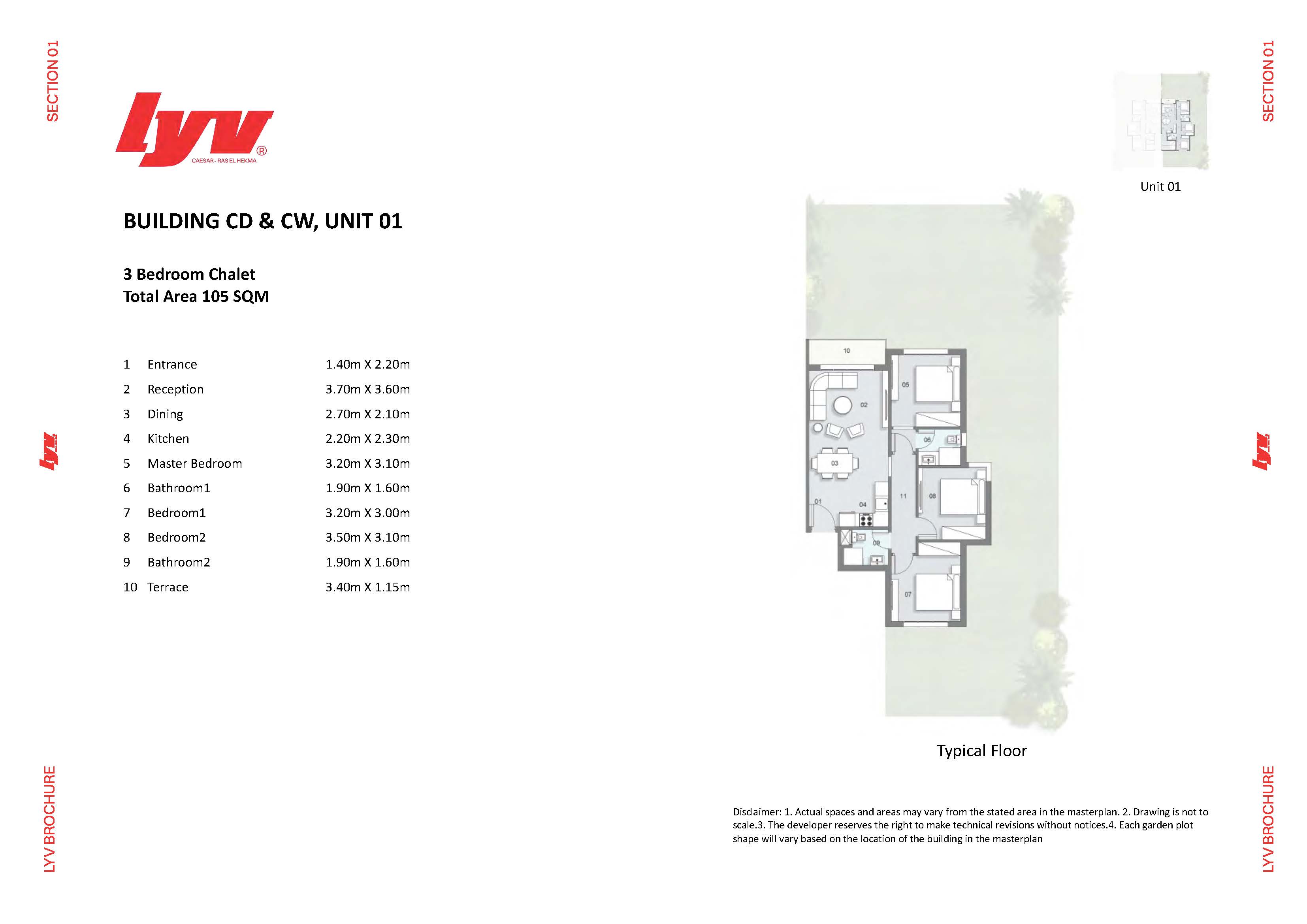 Floor Plan - قرية ليف سيزار رأس الحكمه جيتس - LYV Caesar Village Ras El Hekma