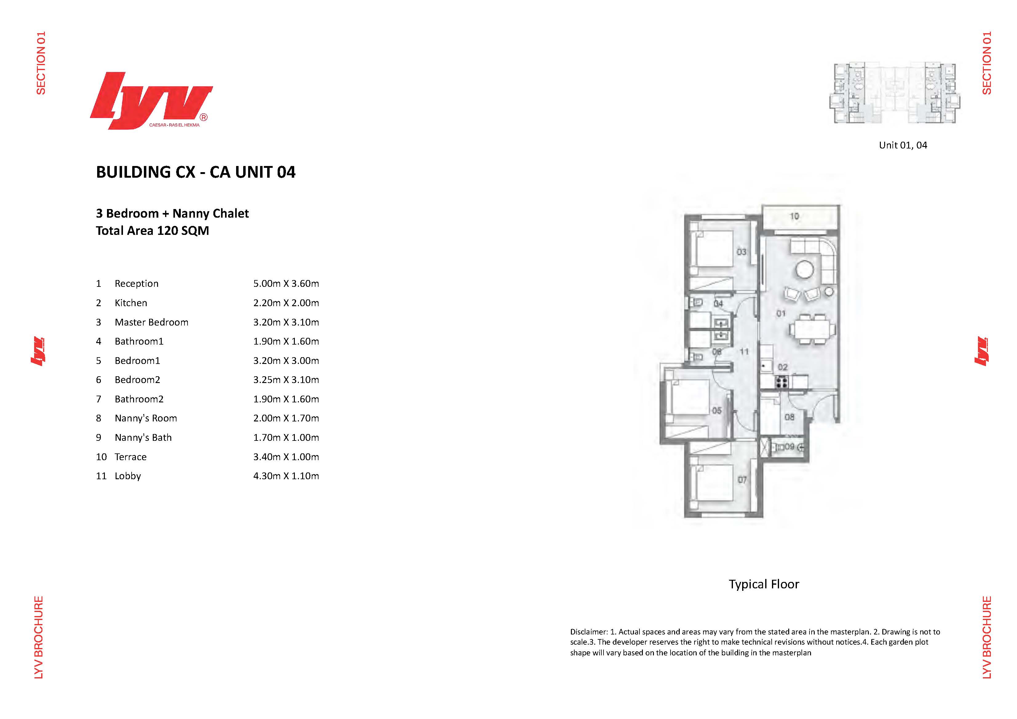 Floor Plan - قرية ليف سيزار رأس الحكمه جيتس - LYV Caesar Village Ras El Hekma