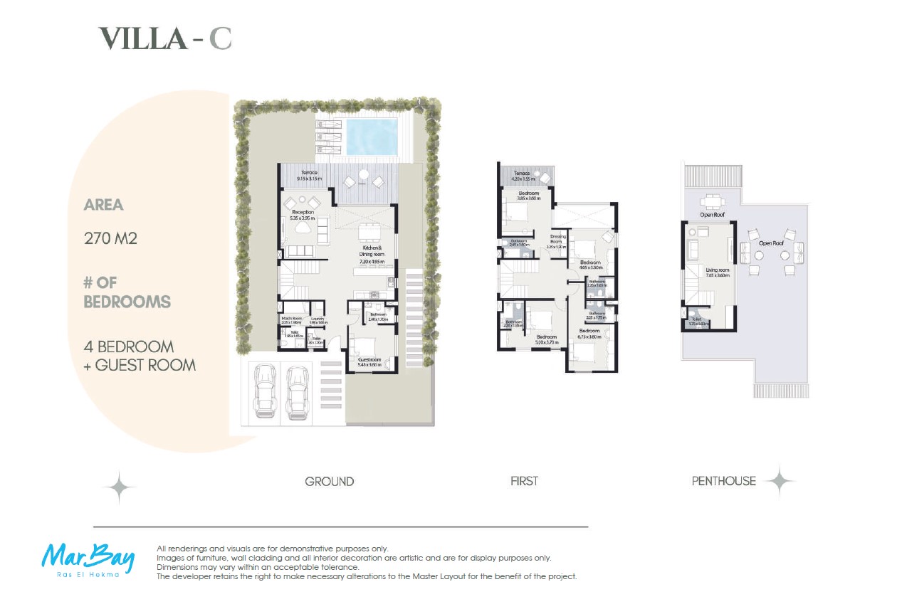 Floor Plan - قرية مار باي الساحل الشمالي المراسم للتطوير العقاري - Mar Bay North Coast Village