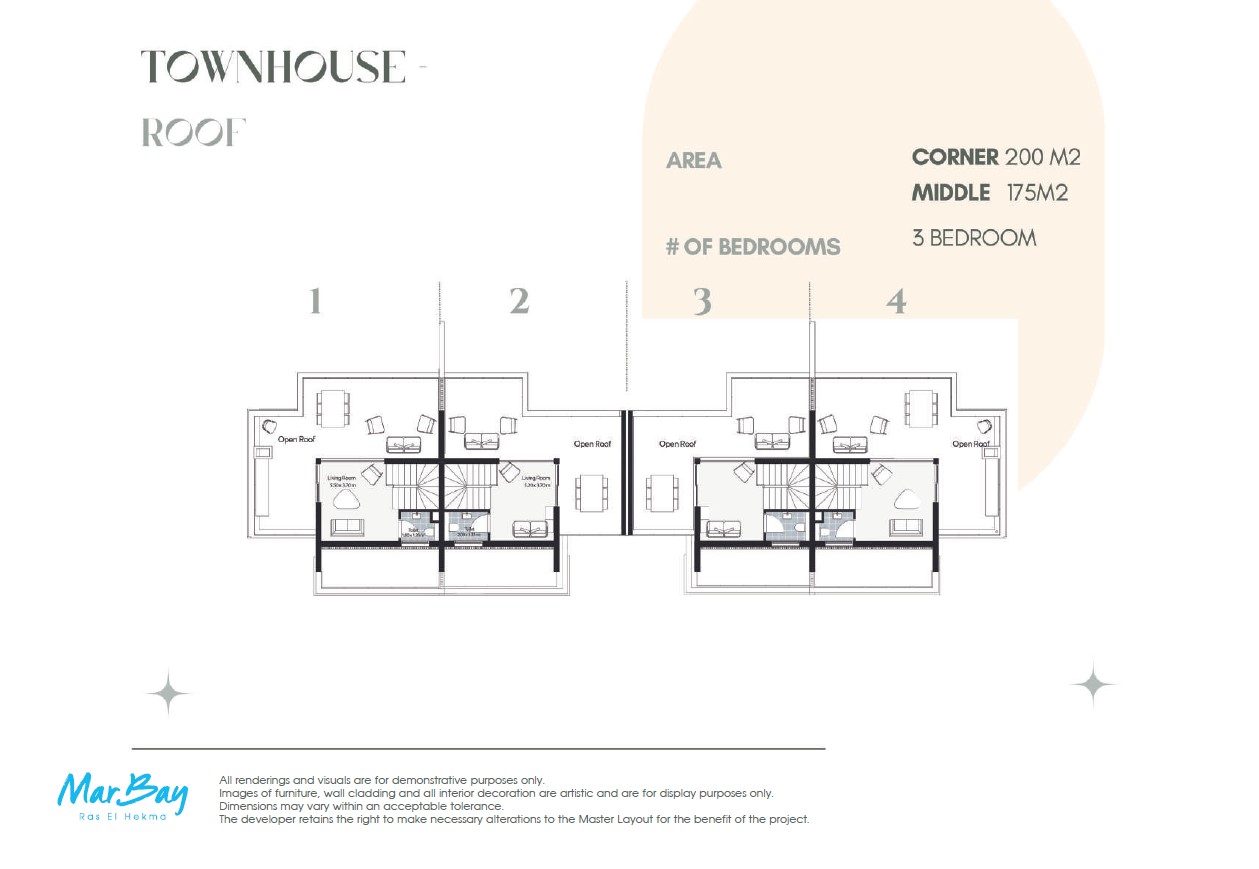 Floor Plan - قرية مار باي الساحل الشمالي المراسم للتطوير العقاري - Mar Bay North Coast Village