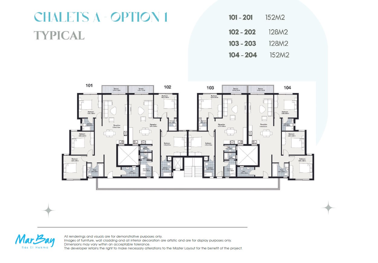 Floor Plan - قرية مار باي الساحل الشمالي المراسم للتطوير العقاري - Mar Bay North Coast Village