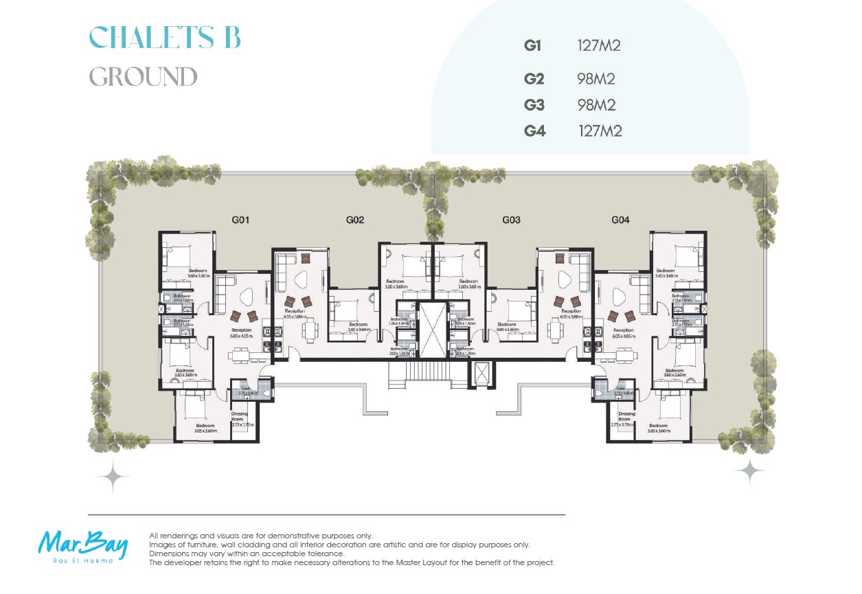 Floor Plan - قرية مار باي الساحل الشمالي المراسم للتطوير العقاري - Mar Bay North Coast Village