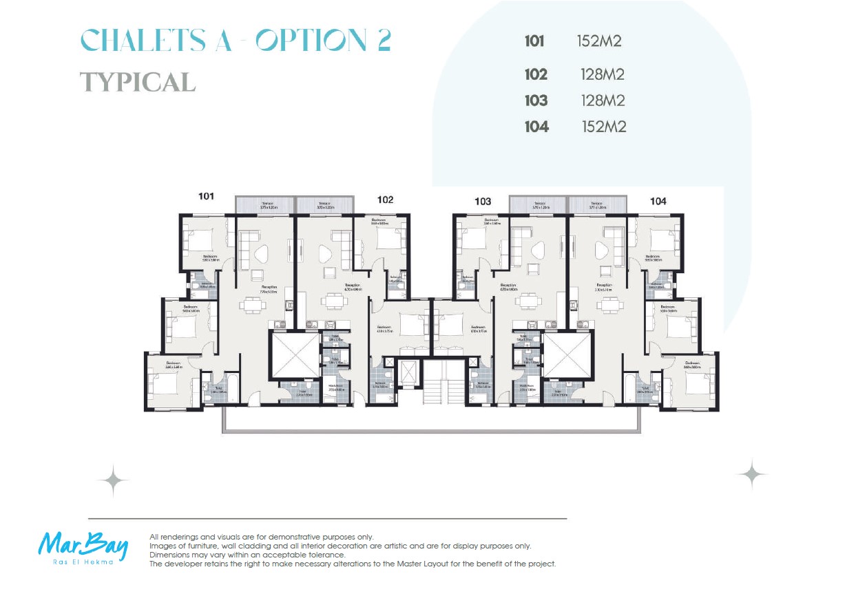 Floor Plan - قرية مار باي الساحل الشمالي المراسم للتطوير العقاري - Mar Bay North Coast Village