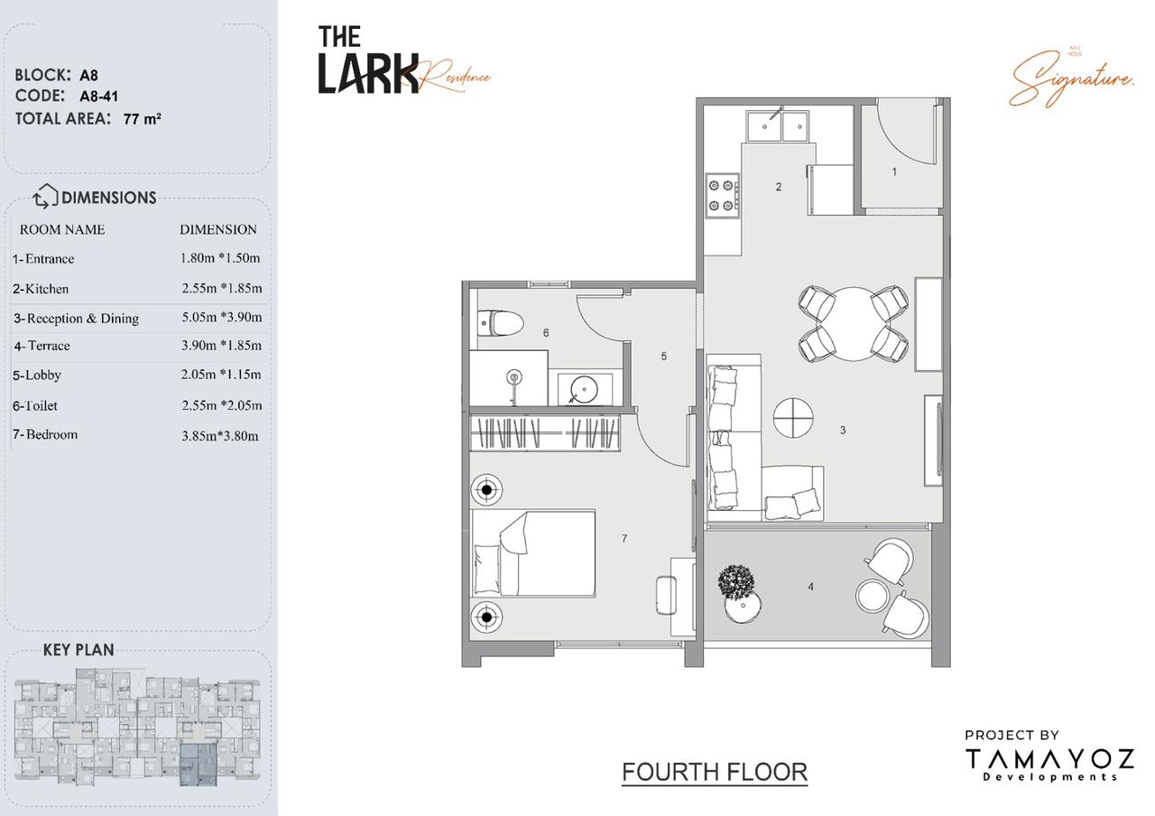 Floor Plan - The Lark Residence New Cairo Compound Tamayoz Developments