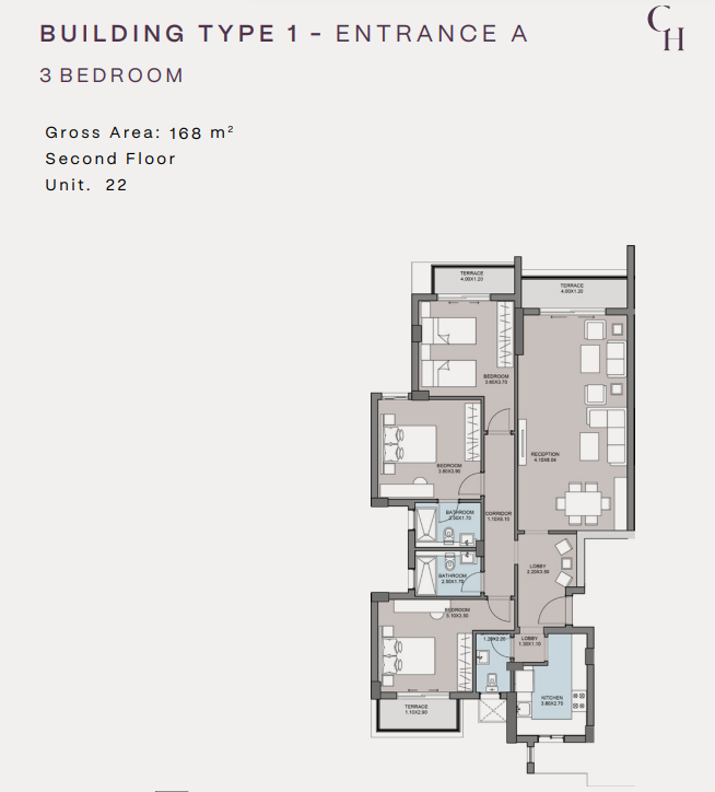 Floor Plan - كمبوند كلوب هيلز ريزيدنس اكتوبر HDP للتطوير العقاري - Club Hills Residence October Compound