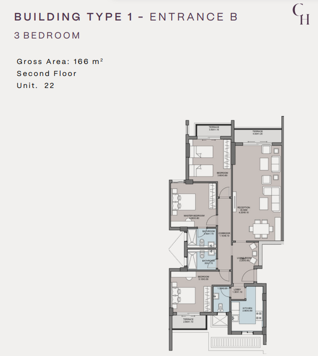 Floor Plan - كمبوند كلوب هيلز ريزيدنس اكتوبر HDP للتطوير العقاري - Club Hills Residence October Compound