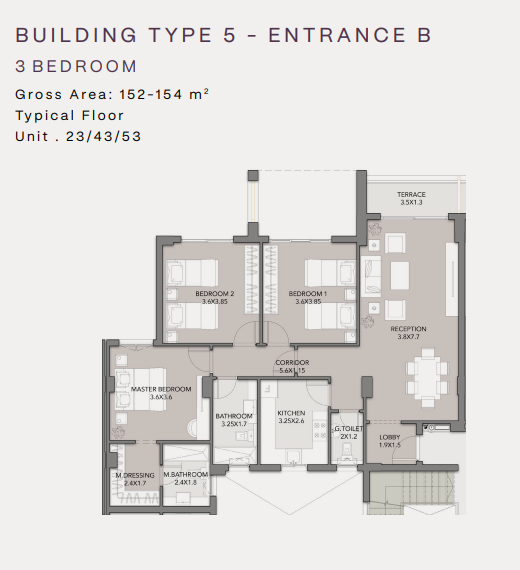 Floor Plan - كمبوند كلوب هيلز ريزيدنس اكتوبر HDP للتطوير العقاري - Club Hills Residence October Compound