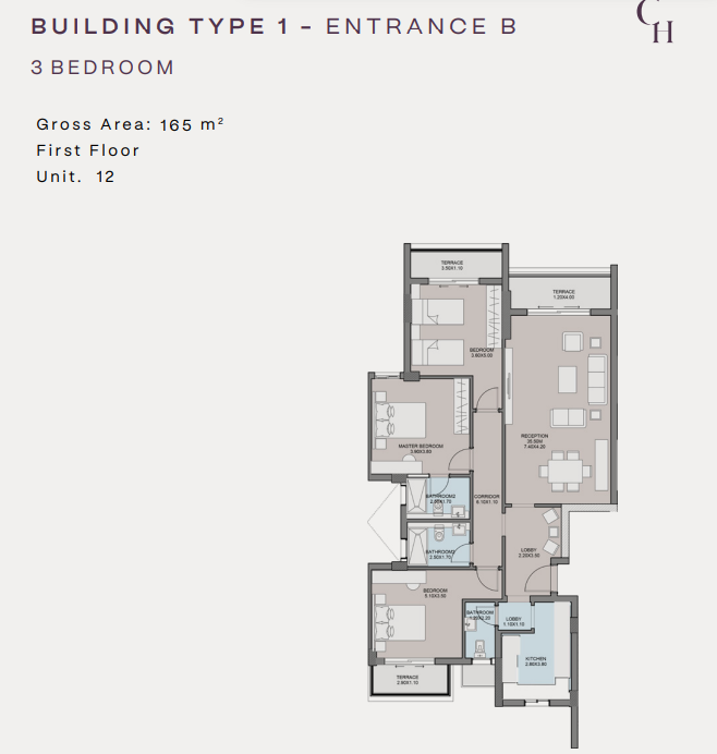 Floor Plan - كمبوند كلوب هيلز ريزيدنس اكتوبر HDP للتطوير العقاري - Club Hills Residence October Compound