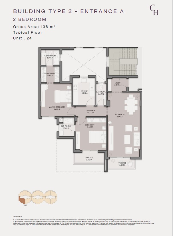 Floor Plan - كمبوند كلوب هيلز ريزيدنس اكتوبر HDP للتطوير العقاري - Club Hills Residence October Compound