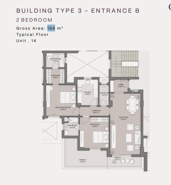 Floor Plan - كمبوند كلوب هيلز ريزيدنس اكتوبر HDP للتطوير العقاري - Club Hills Residence October Compound