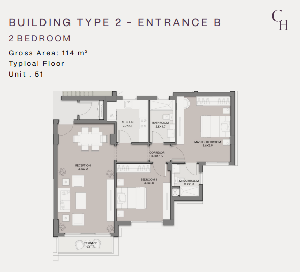 Floor Plan - كمبوند كلوب هيلز ريزيدنس اكتوبر HDP للتطوير العقاري - Club Hills Residence October Compound