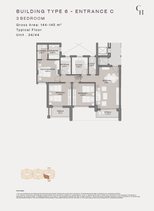 Floor Plan - كمبوند كلوب هيلز ريزيدنس اكتوبر HDP للتطوير العقاري - Club Hills Residence October Compound