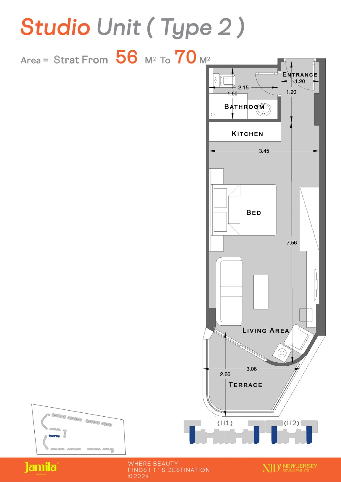 Floor Plan - Jamila North Coast Village New Jersey Developments