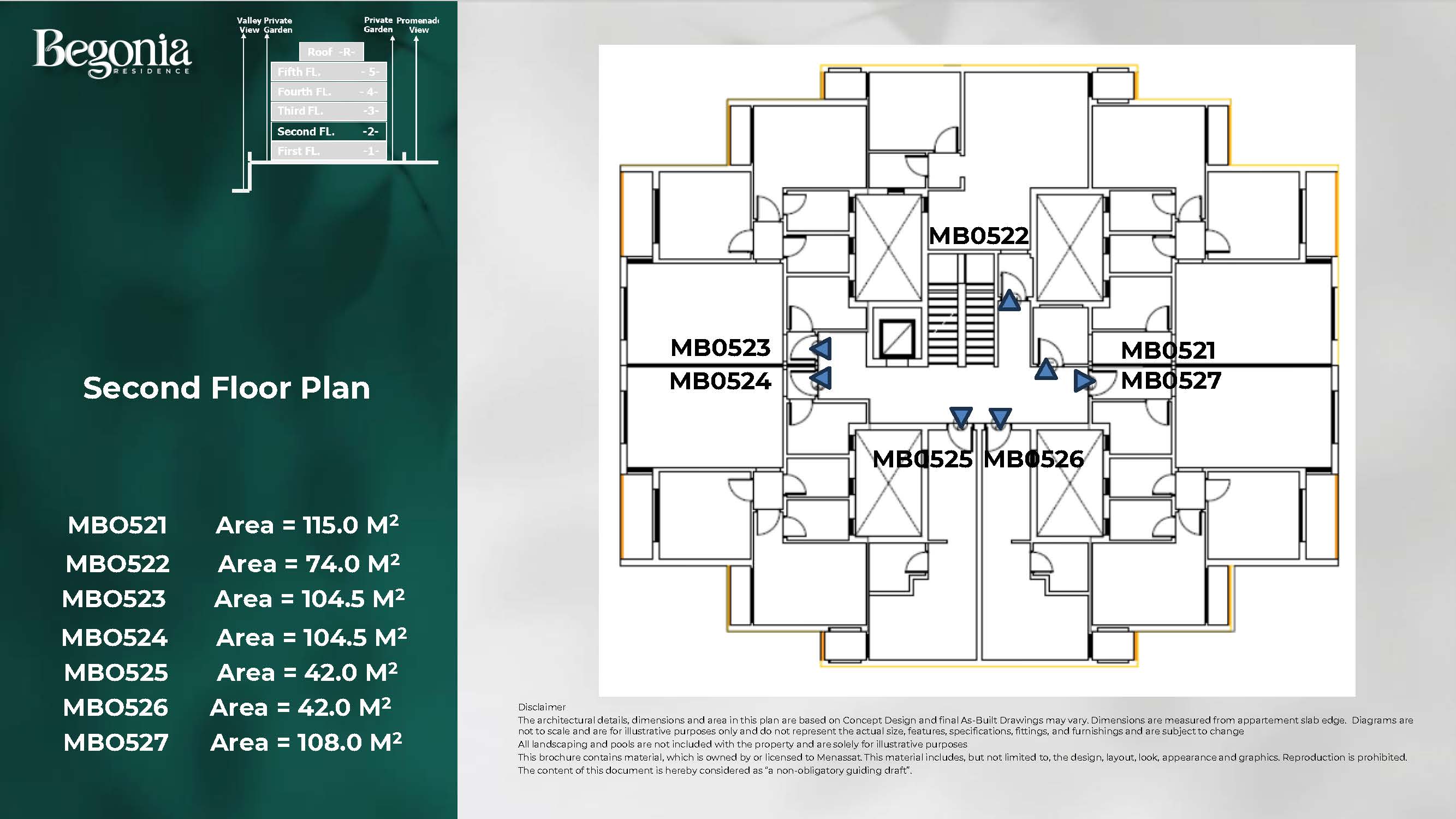 Floor Plan - Begonia Residance New Cairo Menassat Developments