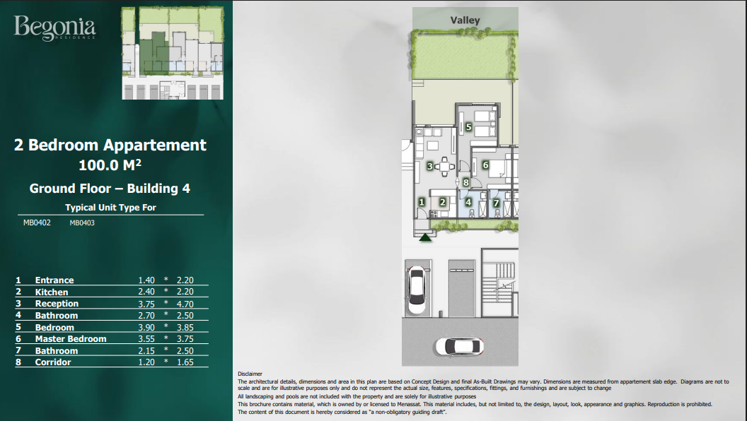 Floor Plan - كمبوند بيجونيا ريزيدنس القاهرة الجديدة منصات للتطوير العقاري - Begonia Residance New Cairo Compound