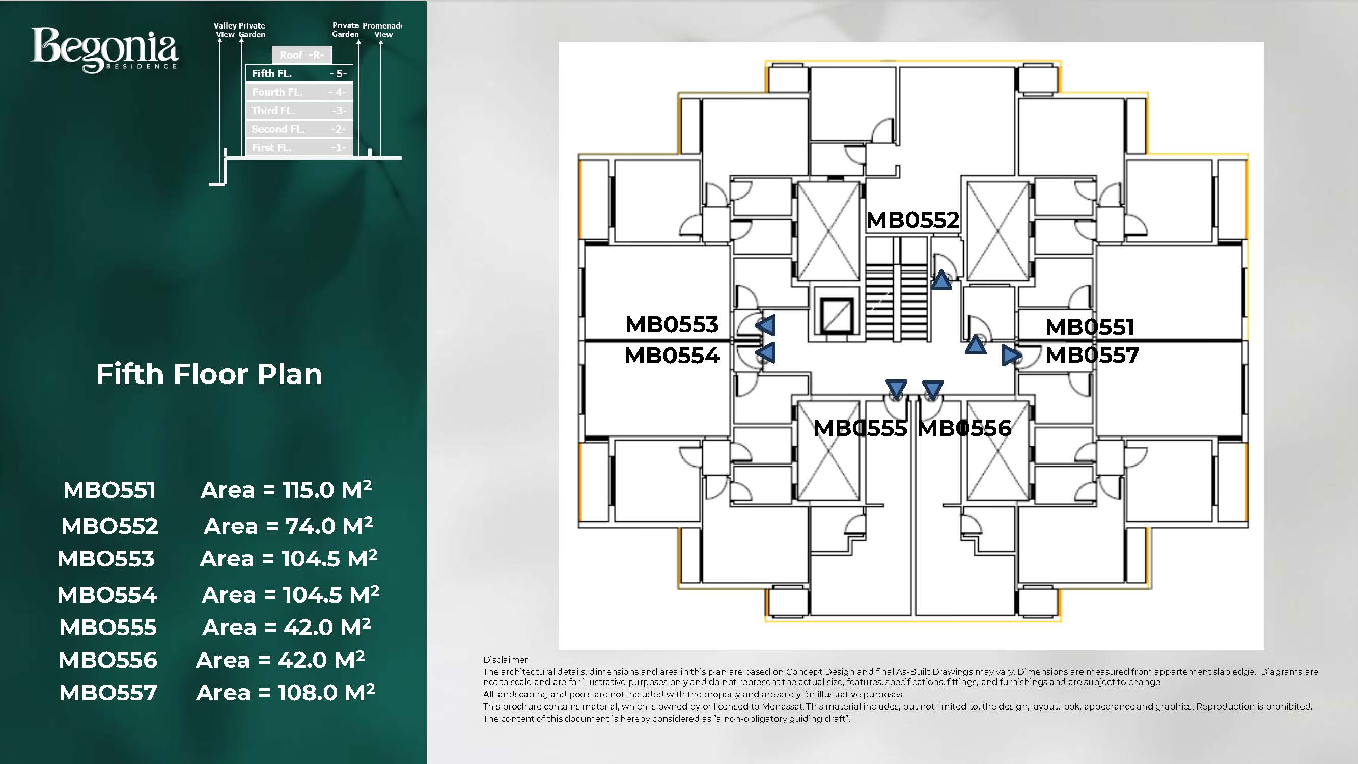 Floor Plan - كمبوند بيجونيا ريزيدنس القاهرة الجديدة منصات للتطوير العقاري - Begonia Residance New Cairo Compound