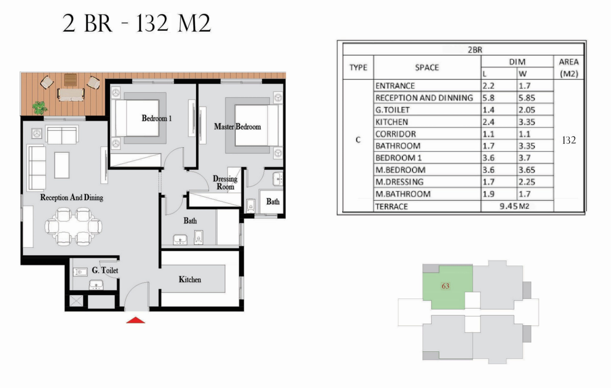 Floor Plan - كمبوند نيست التجمع الخامس نواصي للتطوير العقاري - Nest New Cairo Compound