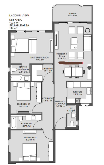 Floor Plan - Lumia Lagoons New Capital Compound Dubai Development
