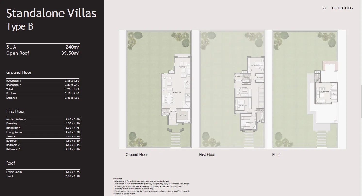 Villa - كمبوند ذا بترفلاي المستقبل سيتي مدينة مصر للتطوير العقاري - The Butterfly Mostakbal City Compound