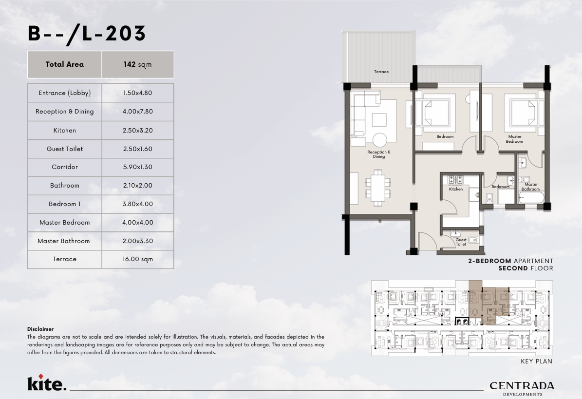 مخطط 61 - كمبوند كيت ريزيدنس زايد الجديدة سنترادا للتطوير العقاري - Kite Residence New Zayed
