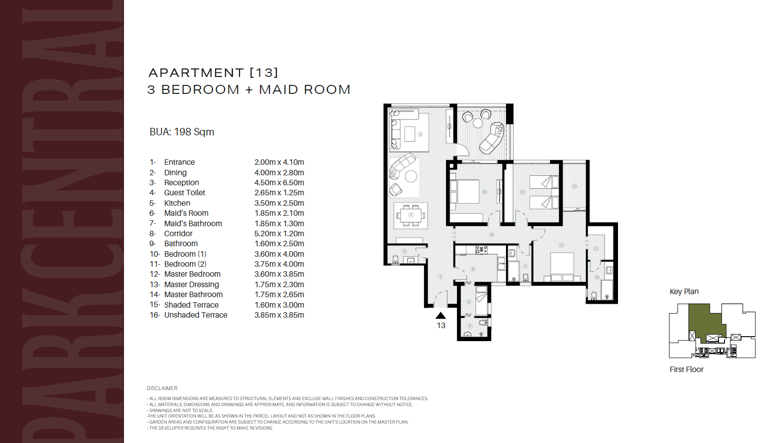 Floor Plan - كمبوند بارك سنترال المستقبل سيتي حسن علام للتطوير العقاري - Park Central Mostakbal City Compound