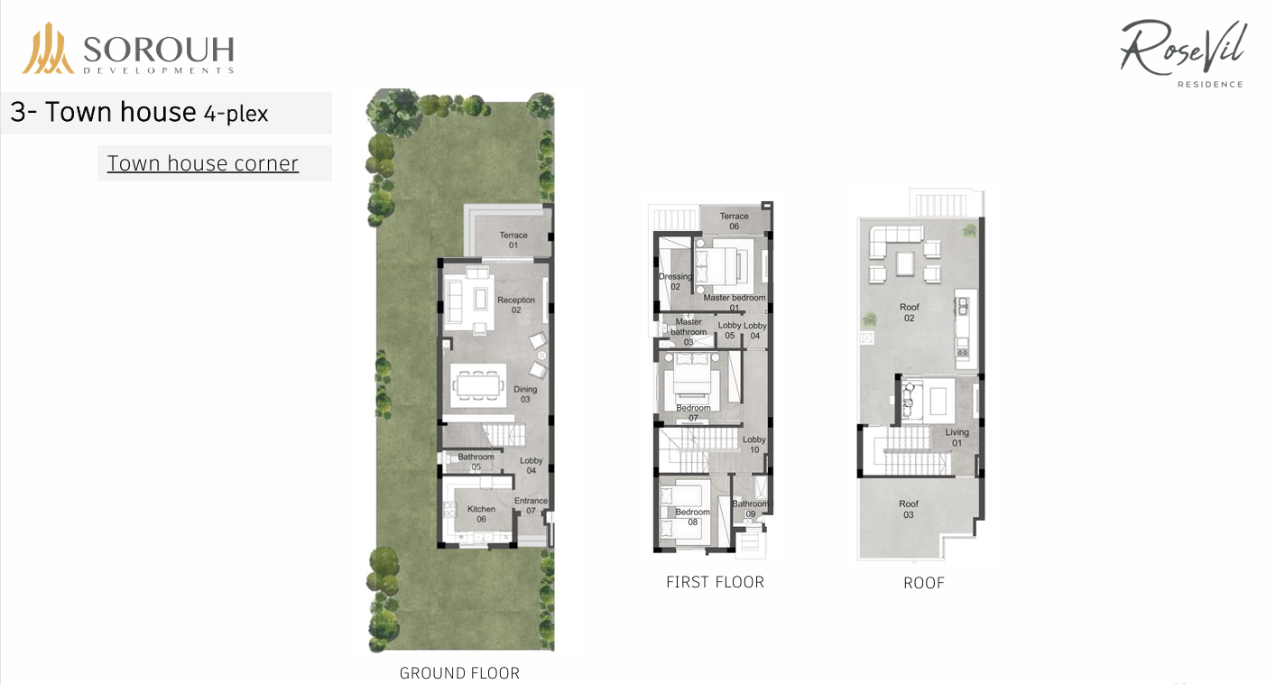 Floor Plan - Rosevil New Capital Compound Sorouh Developments