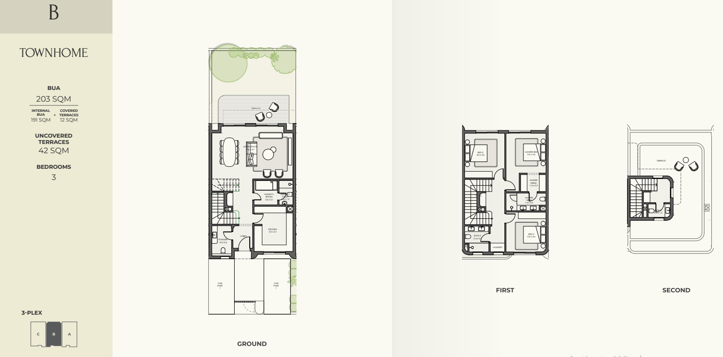 Floor Plan - Crescent walk Marakez New Cairo Compound