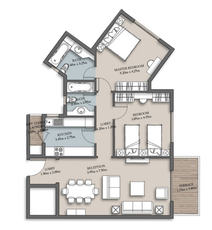 Floor Plan - كمبوند سولاي التجمع الخامس ليفينج ياردز للتطوير العقاري - Solay New Cairo Compound