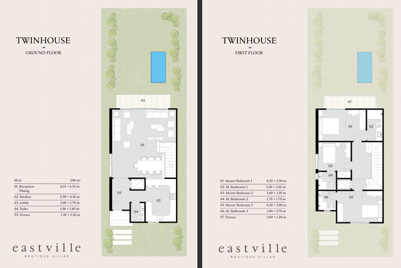 Floor Plan - كمبوند ايست فيل التجمع الخامس أجنا للتطوير العقاري - Eastville New Cairo Compound