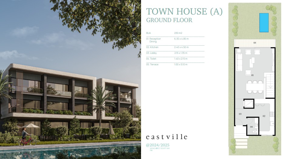 Floor Plan - كمبوند ايست فيل التجمع الخامس أجنا للتطوير العقاري - Eastville New Cairo Compound