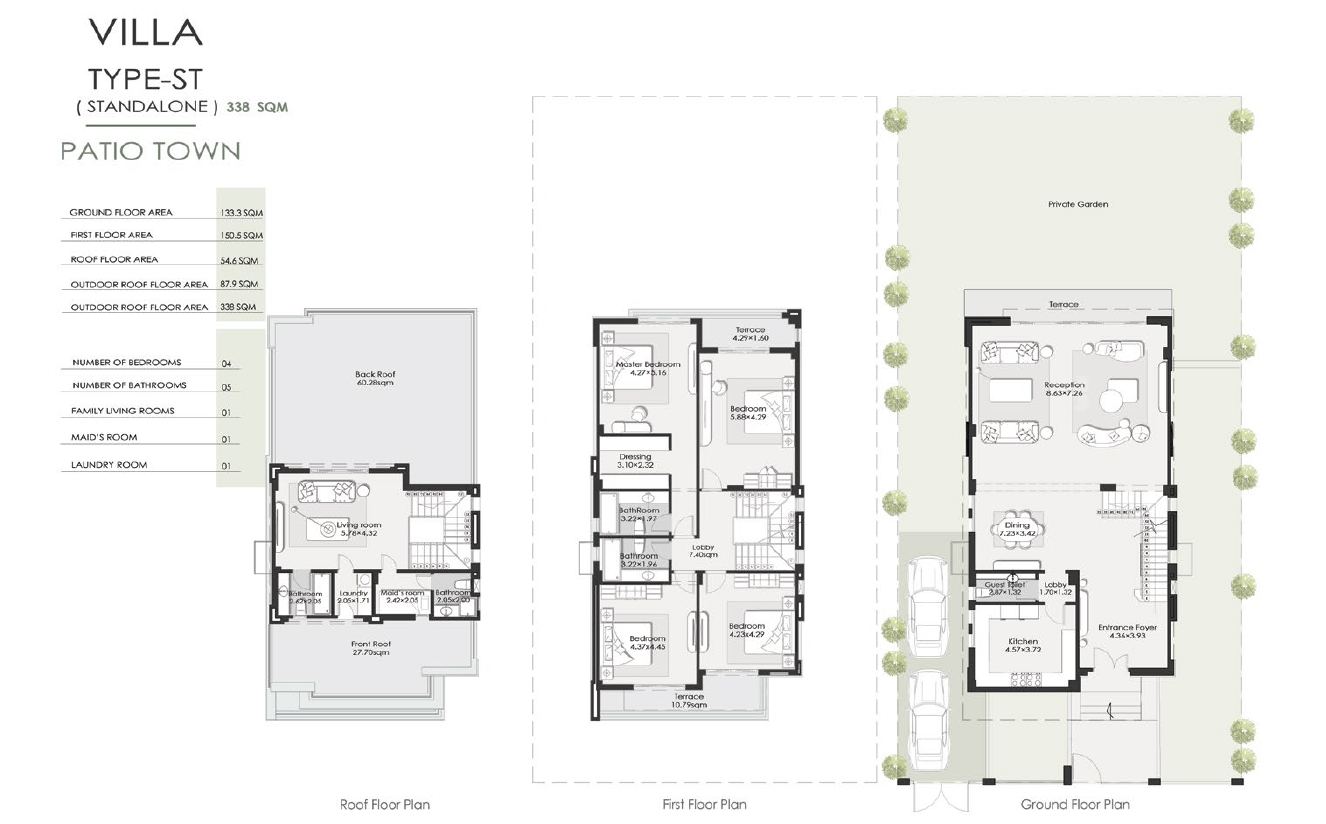 Floor Plan - كمبوند الباتيو تاون القاهرة الجديدة لافيستا للتطوير العقاري - El Patio Town New Cairo Compound