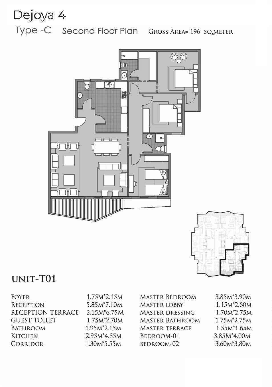 Floor Plan - De Joya 4 New Capital Compound Taj Misr Developments